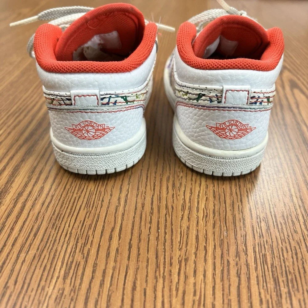 Nike Air Jordan 1 Phat Low 352718-101 White Multicolor Toddler Shoes‎ Size 8C